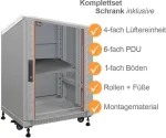 IT-BUDGET 19 inch tinklo spintos SRK komplektas 12U 600x800 mm &scaron;viesiai pilka, i&scaron; anksto surinkta