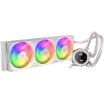 KRUX HydroGlance 360 ARGB AIO vandens au&scaron;inimo sistema procesoriui su LCD, 360 mm, balta