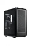 PC Midi Tower Cooler Master MasterFrame 500 Mesh &mdash; Juodas su permatomu &scaron;onu, palaiko ATX/EATX, 2x200mm priekyje, 1x120mm gale