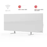 AENO Premium Eco Smart &scaron;ildytuvas, 700W, Grūdintas stiklas, Infraraudonasis+konvekcinis &scaron;ildymas, Ki&scaron;tukas: Europos (E/F tipas), BALTA