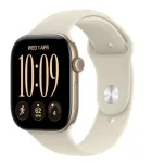 Apple Watch Series 12 GPS i&scaron;manusis laikrodis, 46 mm, &scaron;viesiai auksinis aliuminio korpusas, smėlio spalvos sportinė apyrankė S/M
