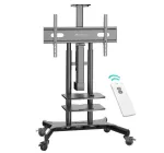 Motorizuotas mobilus TV stovas ONKRON TS1881E-B, 50&ndash;86 colių, juodas, elektrinis kėlimas, VESA laikiklis