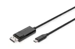 DIGITUS USB Type-C į DisplayPort dvikryptis adapterio kabelis, 2 m, juodas, 8K 30 Hz