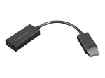 Lenovo 4X90R61023 DisplayPort&ndash;HDMI 2.0b adapteris, DP ki&scaron;tukas &ndash; HDMI lizdas, 22,5 cm, 4K, juodos spalvos