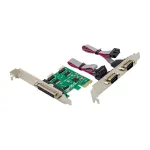 MicroConnect MC-PCIE-MCS1P2S vidinė PCIe x1 sąsajos plok&scaron;tė su lygiagrečiu DB25 ir dviem nuosekliais DB9 prievadais