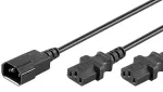Microconnect PE061318 maitinimo ilgintuvas 1,8 m C14 ki&scaron;tukas 2 x C13 lizdai