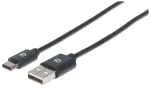 Manhattan 354936 USB-C&ndash;USB-A kabelis, USB 2.0, 3 m, ki&scaron;tukas&ndash;ki&scaron;tukas, juodas