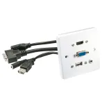 Lindy Multi AV 60220 sieninė plok&scaron;telė HDMI VGA USB A 3.5 mm