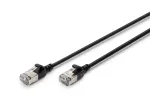 DIGITUS Slim Patch laidas - CAT6A - F-FTP - 1m - Juoda