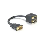 DVI adapterius DeLOCK DVI25 M į 2x DVI25 F 0,2 m juodas