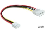 Delock 83184 vidinis maitinimo kabelis, Molex 4 kontaktų ki&scaron;tukas &ndash; Floppy 4 kontaktų lizdas, 0,3 m