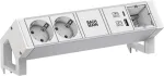 Bachmann DESK2 ALU WHITE 937.413 ilgintuvas su 2x USB prievadais
