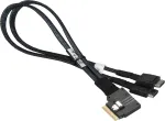 Supermicro CBL-SAST-0388L-02 - SATA- / SAS-Kabel - mit Sidebands - Mini SAS (SFF-8087) (M) bis SATA, Seitenband (W) - 90 cm