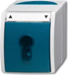 Busch-Jaeger 2712 SLW-53. Anzahl der Pole: 2P, Produktfarbe: Grau, Wei&szlig;. AC Eingangsspannung: 250 V. Breite: 74 mm, Tiefe: 55 mm, H&ouml;he: 83 mm (1101-0-