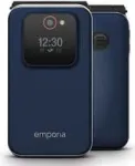 Emporia JOY-LTE 7,11 cm (2,8 colio) 115 g Mėlynė Sulankstomas telefonas senjorams