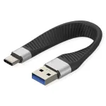 ROLINE USB 3.2 Gen 2 Silikonkabel C-A ST/ST 10Gbit/s Emark schwarz 11 cm 11 - Kabel - Digital/Daten
