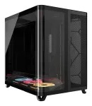 Corsair AIR 5400 LX-R RGB iCUE LINK Midi Tower Juoda