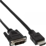 InLine HDMI-DVI laidas HDMI ki&scaron;tukas / DVI ki&scaron;tukas 18+1 juodas 2 m
