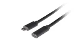 USB C į USB C ilginimo laidas LANBERG CA-USBE-20CC-0005-BK, USB 3.2 Gen 1 (5 Gbit/s), 0,5 m, juodas