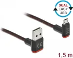 USB kabelis DeLOCK EASY-USB 2.0 Type-A į Micro-B vyri&scaron;kas 1,5 m juodas