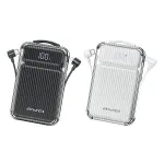 AWEI P89K i&scaron;orinis akumuliatorius 10000mAh 22,5W, komplektuojamas su PD/Lightning kabeliais, juodos spalvos