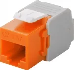 Wentronic Goobay CAT 6a KeyStone RJ45 lizdas, neekranuotas, 500 MHz, oranžinė-balta (90690)
