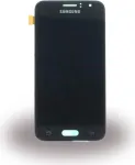 Samsung Galaxy J1 2016 ekrano dalių rinkinys GH97-18224C, juodas, jutiklinio ekrano keitimas