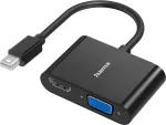 Vaizdo adapteris HAMA Classic Line Mini DisplayPort į VGA/HDMI 2in1, Ultra HD 4K palaikymas