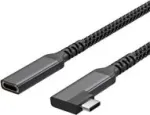 USB-C ilginimo laidas USB-C > USB-C lizdas 3.2 90&deg; PD Textil 1,5m (FL31-74016)