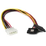 StarTech.com 12 colių LP4 į 2x užsifiksuojančią SATA maitinimo Y kabelio &scaron;akotuvas - 4 kontaktų LP4 į dvigubą SATA