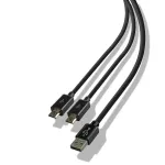 Steelplay Dual Play & Charge kabelis valdikliams &ndash; juodas (PS4)