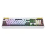 HATOR Icefall klaviatūra žaidimams, membraninė, USB, QWERTY US English, balta, pilno dydžio, RGB LED