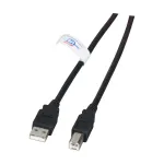 EFB Elektronik K5203.1 USB 2.0 kabelis, A&ndash;B, 1 m, juodas, LSZH