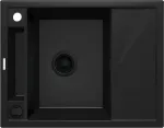 DEANTE Black Nero Matt Magnetic 1-Bowl Granite Sink with Drainer