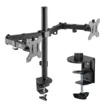 Maclean MC-884 Vieno Monitoriaus Stalo Laikiklis 17-32 inch Ekranams, Juodas, Dujinė Spyruoklė, USB 3.0