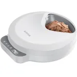 Rojeco F26 4 Meals Cat Feeder Button Version with 2 Ice Packs (white)