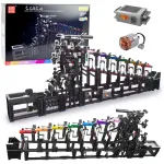 LEAN TOYS konstrukciniai blokeliai Rutuliukų trasa su elektros varikliu, 2520 elementų