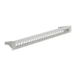 EFB 19 inch Patch Panel 1U, 24-Port, Metal, Foldable, Grey RAL7035 (37578.3)