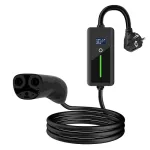 HISMART ne&scaron;iojamas EV įkroviklis, skirtas Tesla NACS &ndash; Schuko (220V), 8-16A, 3,5kW, 1 fazė, 5m