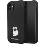 Karl Lagerfeld KLHCN61SMHCNPK Hardcase Silicone Case with Metal Pin, skirta iPhone 11 / XR 6.1, juoda