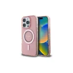 Guess GUHMP16LPFTDTEP Hardcase IML Rhinestones MagSafe, skirta iPhone 16 Pro 6,3 inch rožinė