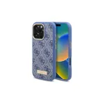 Guess GUHMP16LU4GPRB iPhone 16 Pro 6,3 col. mėlynas kietas dėklas 4G Logo Plate MagSafe