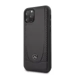 Mercedes-Benz Apple iPhone 11 Pro Odinis kietas dėklas su perforacija, juodas