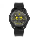 POLICE vyrų laikrodis PL15714JSB02 44mm juodas ciferblatas odinis dirželis