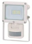 Brennenstuhl LED prožektorius JARO 1060 P su infraraudonųjų spindulių judesio jutikliu, 10W, 1060lm, dienos &scaron;viesos baltos 6500K, IP65, IK08, tvirtinamas prie sienos, 1m kabelis