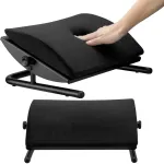 MOZOS FS3 ergonomi&scaron;kas pakojis biurui, juodas, auk&scaron;čio reguliavimas 110&ndash;170 mm, pasvirimas iki 30&deg;, neslystantis pavir&scaron;ius