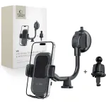 TECH-PROTECT V8 Universal Long Arm Dashboard & Windshield Car Mount Black