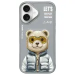 Nimmy Cool&Cute 2.0 &bdquo;Me&scaron;kiuko&ldquo; dėklas, skirtas Apple iPhone 16 6,1 inch pilkas