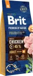 Brit Premium by Nature Medium sausas maistas &scaron;unims, vi&scaron;tienos skonio, 15 kg