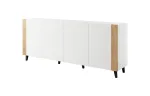FARO komoda 200x42x82 baltas matinis + ąžuolas craft